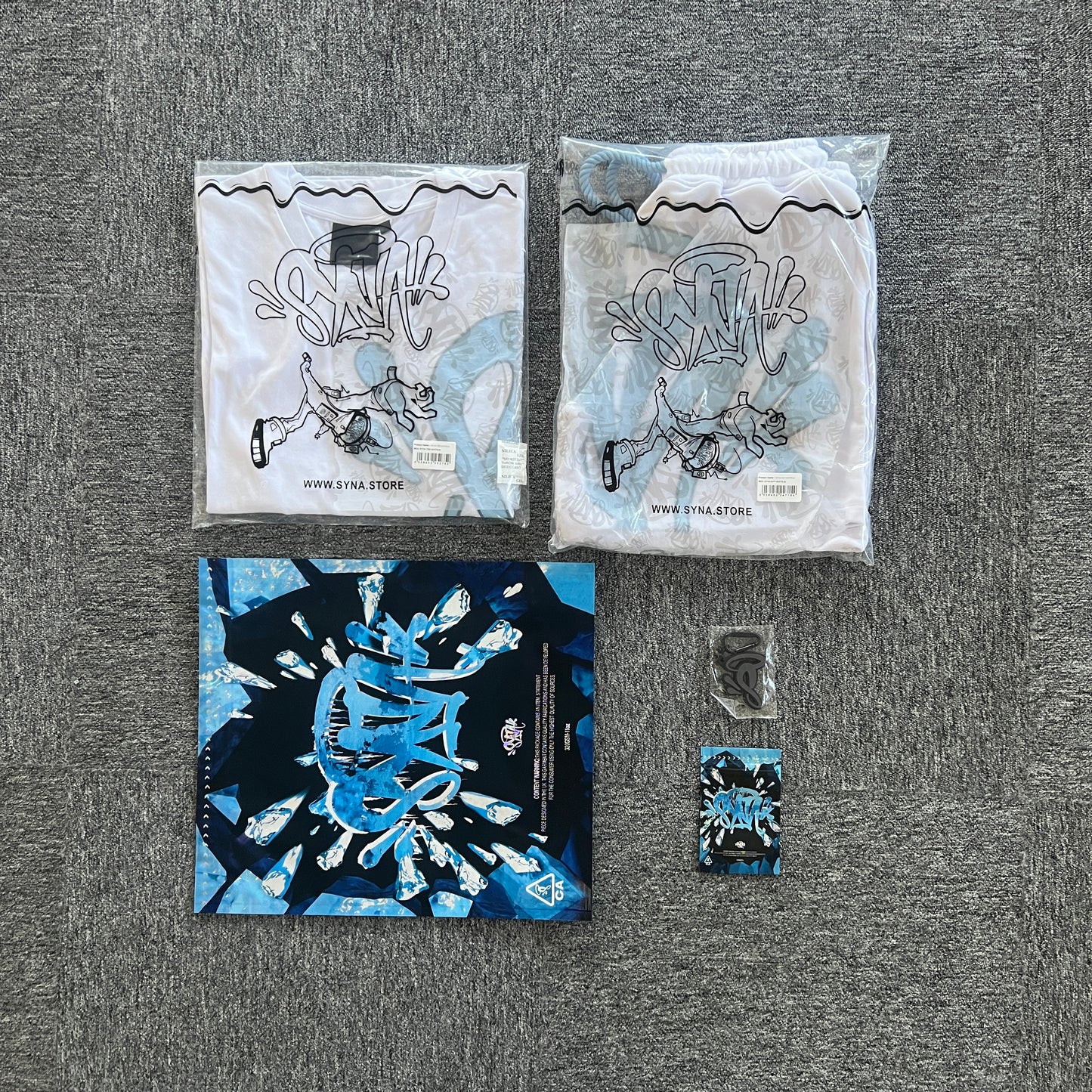 SY*A Shorts Set "BLUE WHITE"