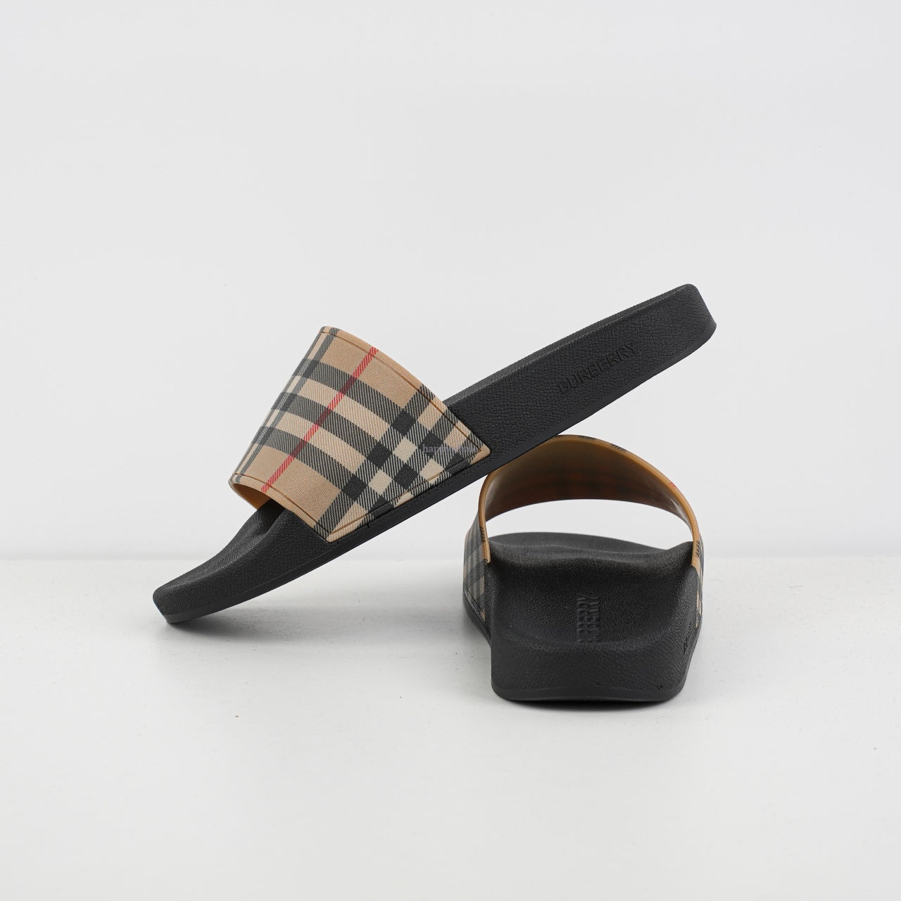 BURB*RRY SLIDES "Archive Beige"