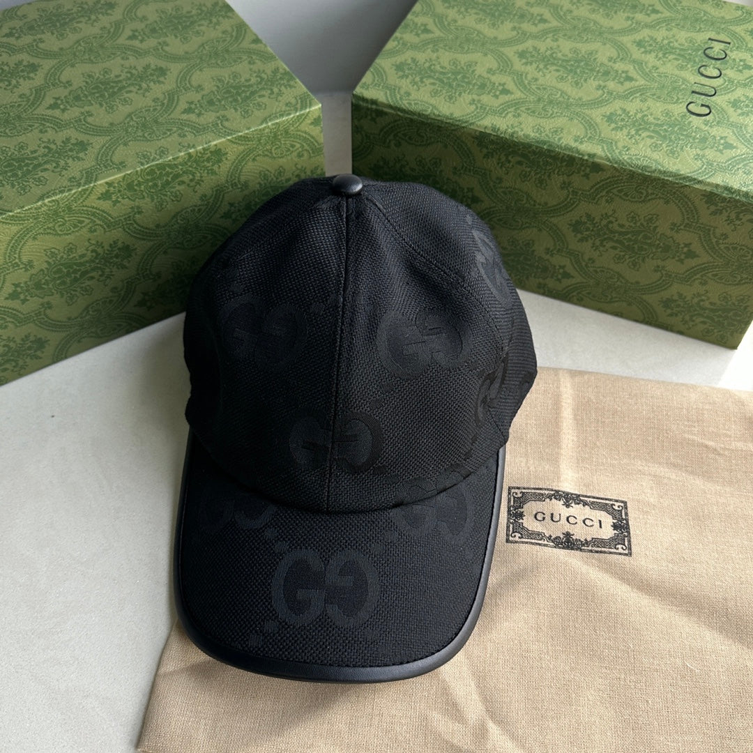 GU*CI CAP "JUMBO GG BLACK"