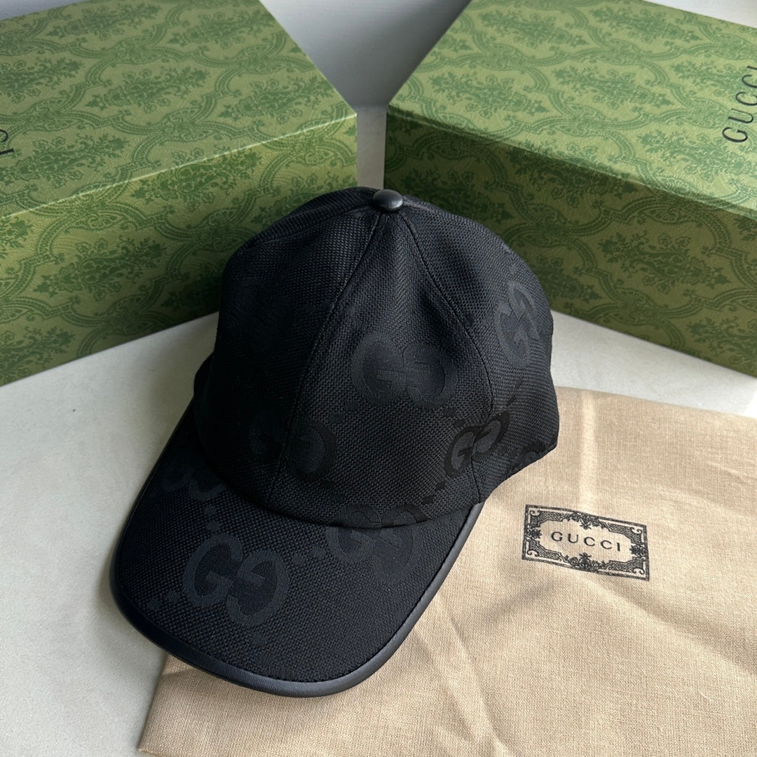 GU*CI CAP "JUMBO GG BLACK"