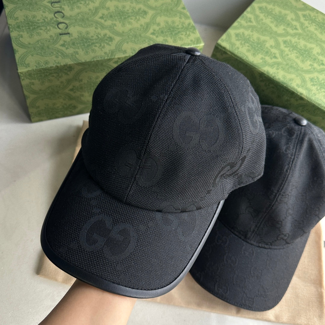 GU*CI CAP "JUMBO GG BLACK"