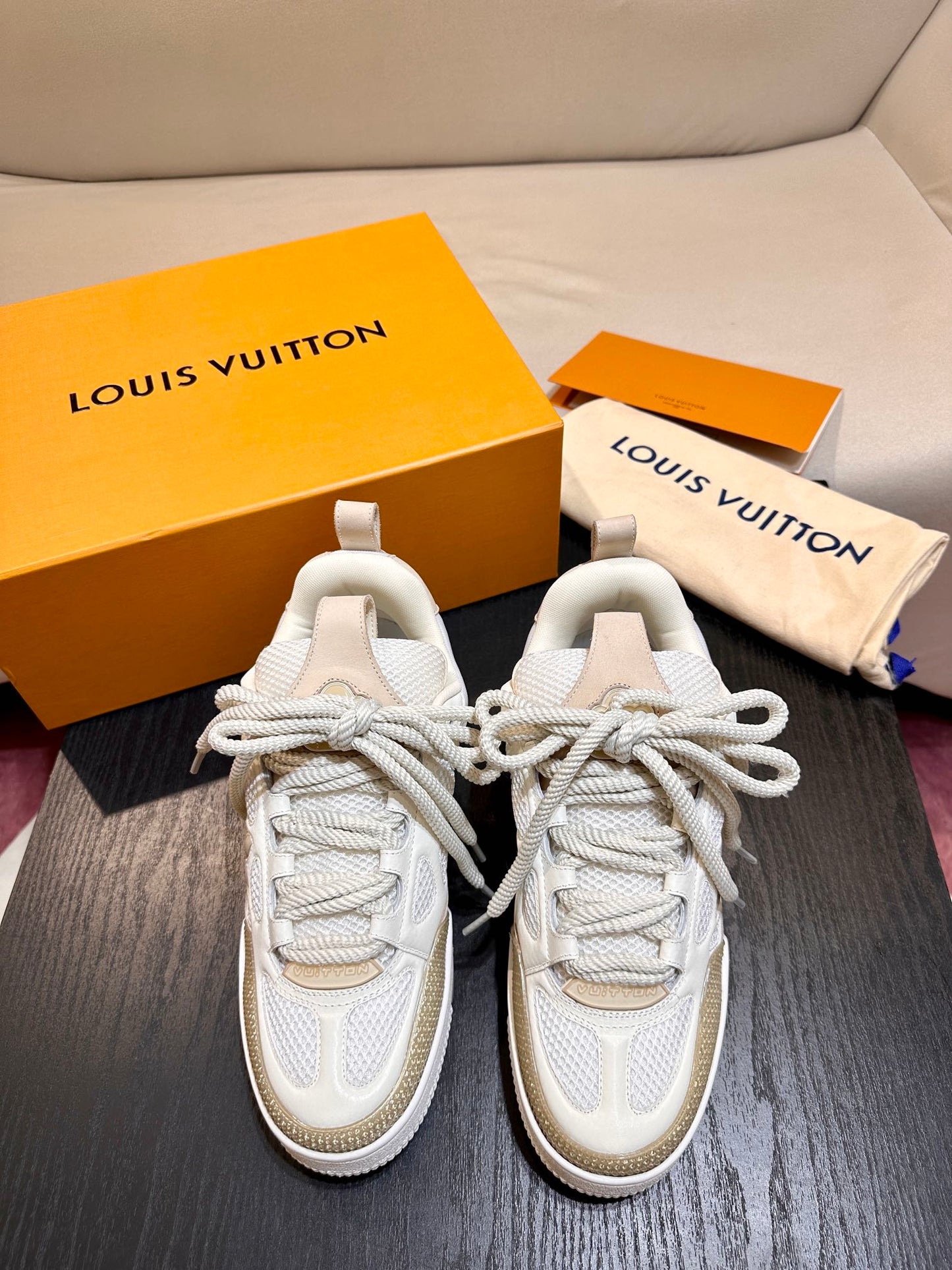 L*V SKATE "WHITE BEIGE"