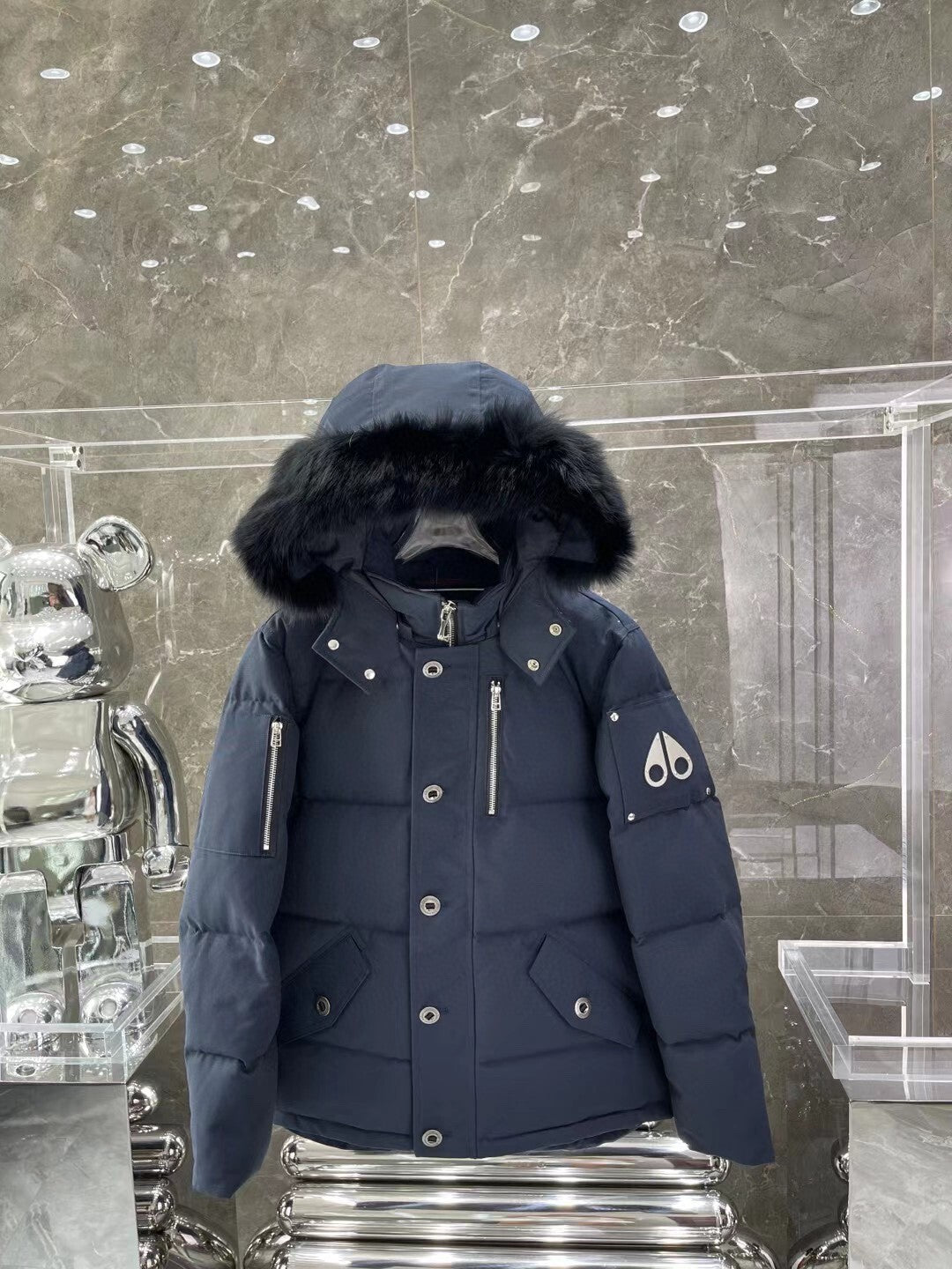 MO*SE KN*CKLES "Q3" PUFFER - Navy