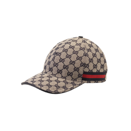 GU*CI CAP "GG CANVAS BEIGE & BLUE"