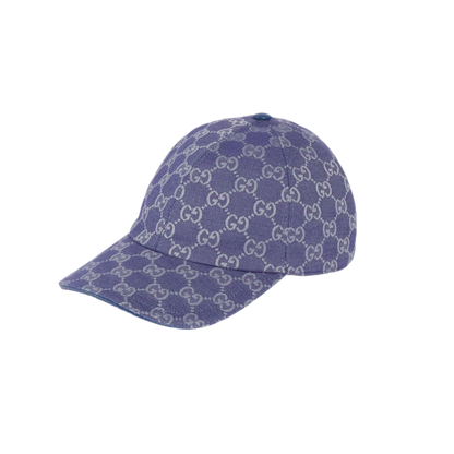 GU*CI CAP "GG CANVAS BLUE & GREY"