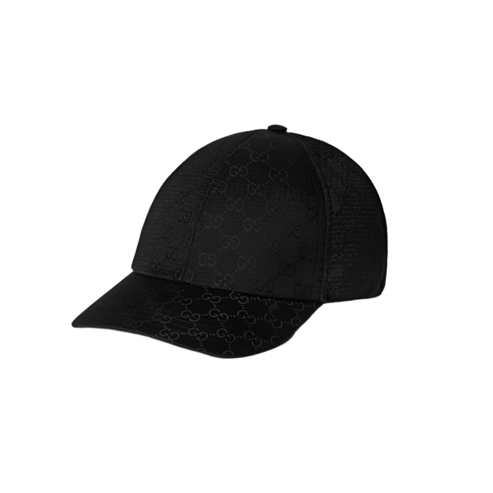 GU*CI CAP "GG STRAW BLACK"