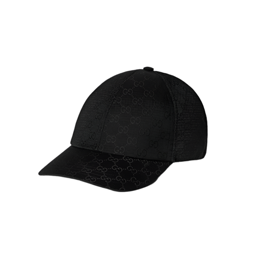 GU*CI CAP "GG STRAW BLACK"