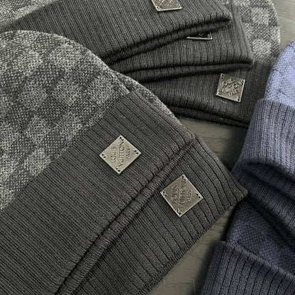 L*V Beanie “Néo Petit Damier” Black