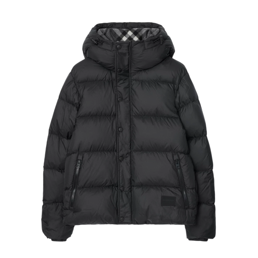 BURB*RRY "HOODED PUFFER" Black