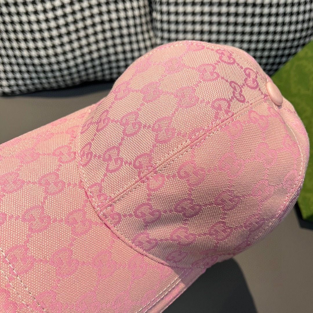 GU*CI CAP "GG CANVAS PINK"