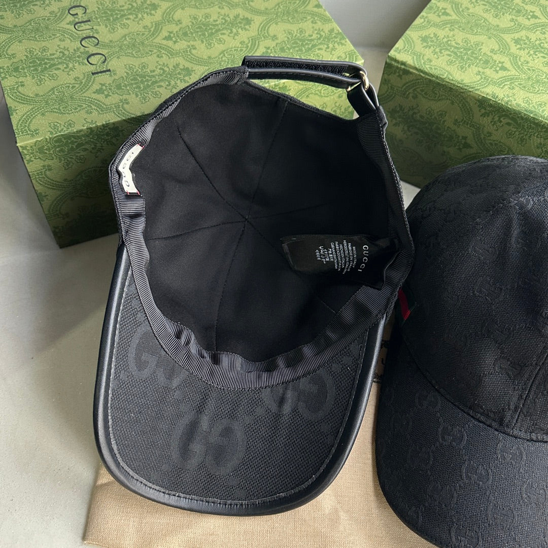 GU*CI CAP "JUMBO GG BLACK"