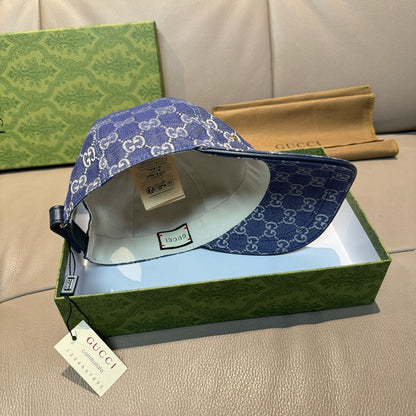 GU*CI CAP "GG CANVAS BLUE & GREY"
