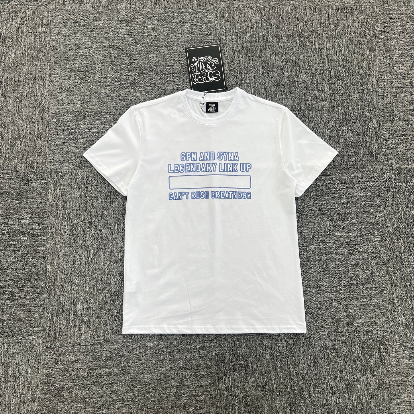 SY*A x 6PM Tee "Can't Rush Greatness White"
