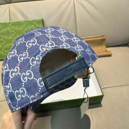 GU*CI CAP "GG CANVAS BLUE & GREY"