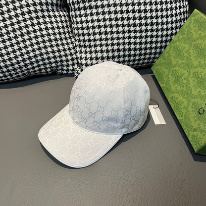 GU*CI CAP "GG CANVAS WHITE"