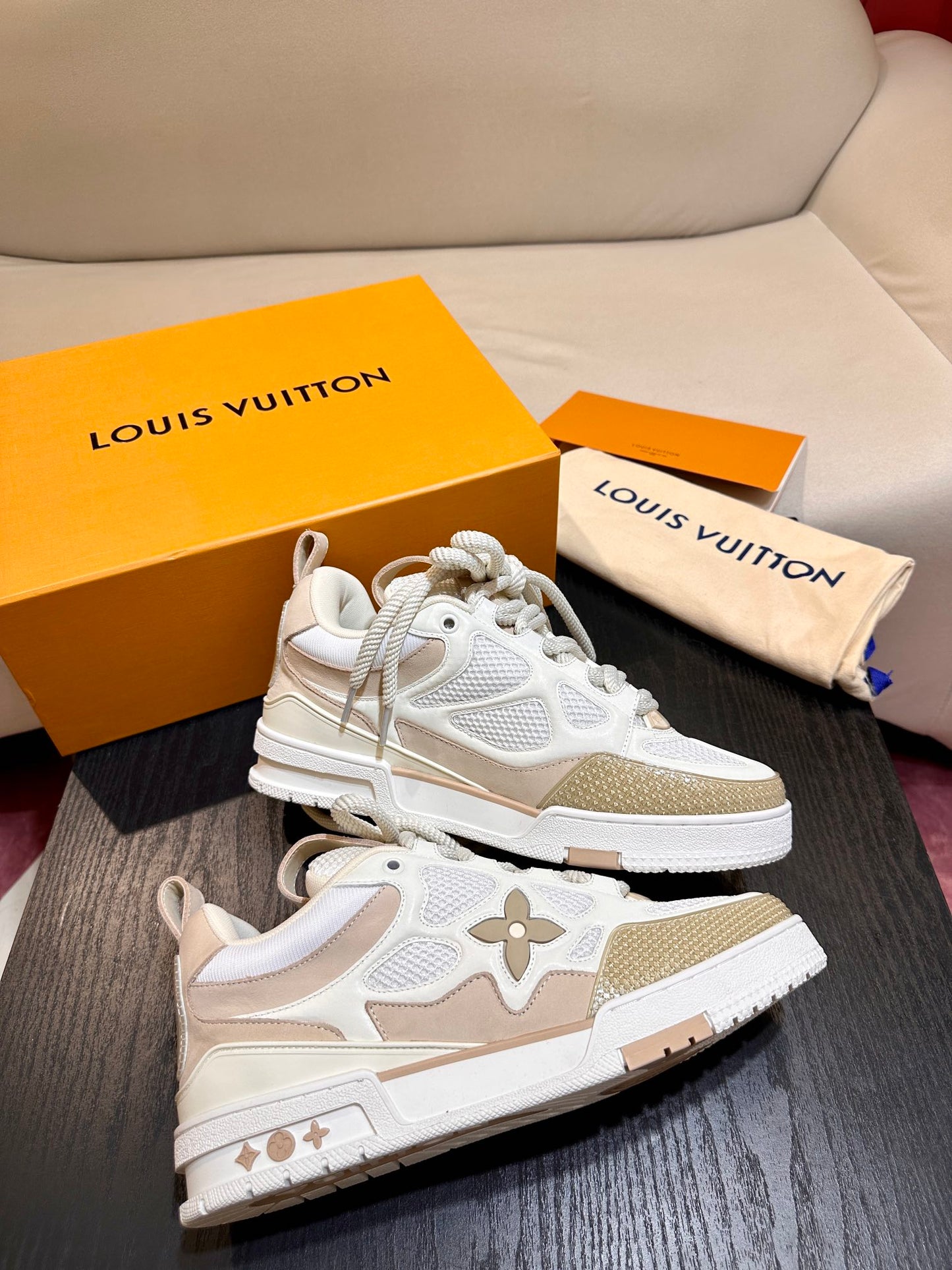 L*V SKATE "WHITE BEIGE"