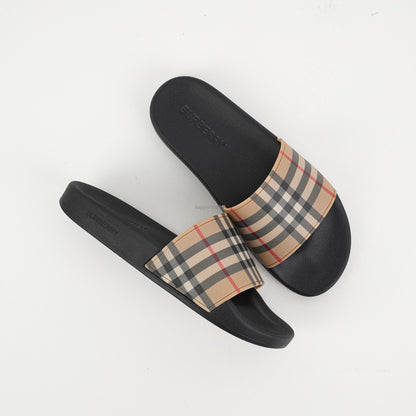 BURB*RRY SLIDES "Archive Beige"