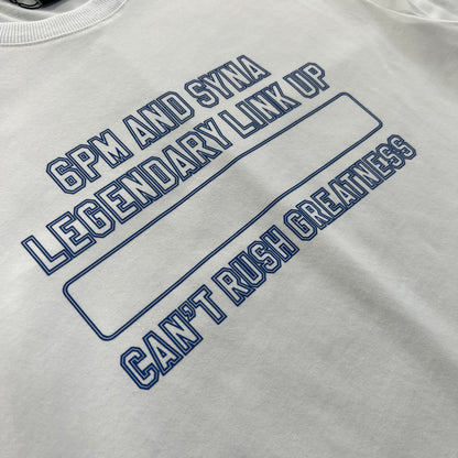 SY*A x 6PM Tee "Can't Rush Greatness White"