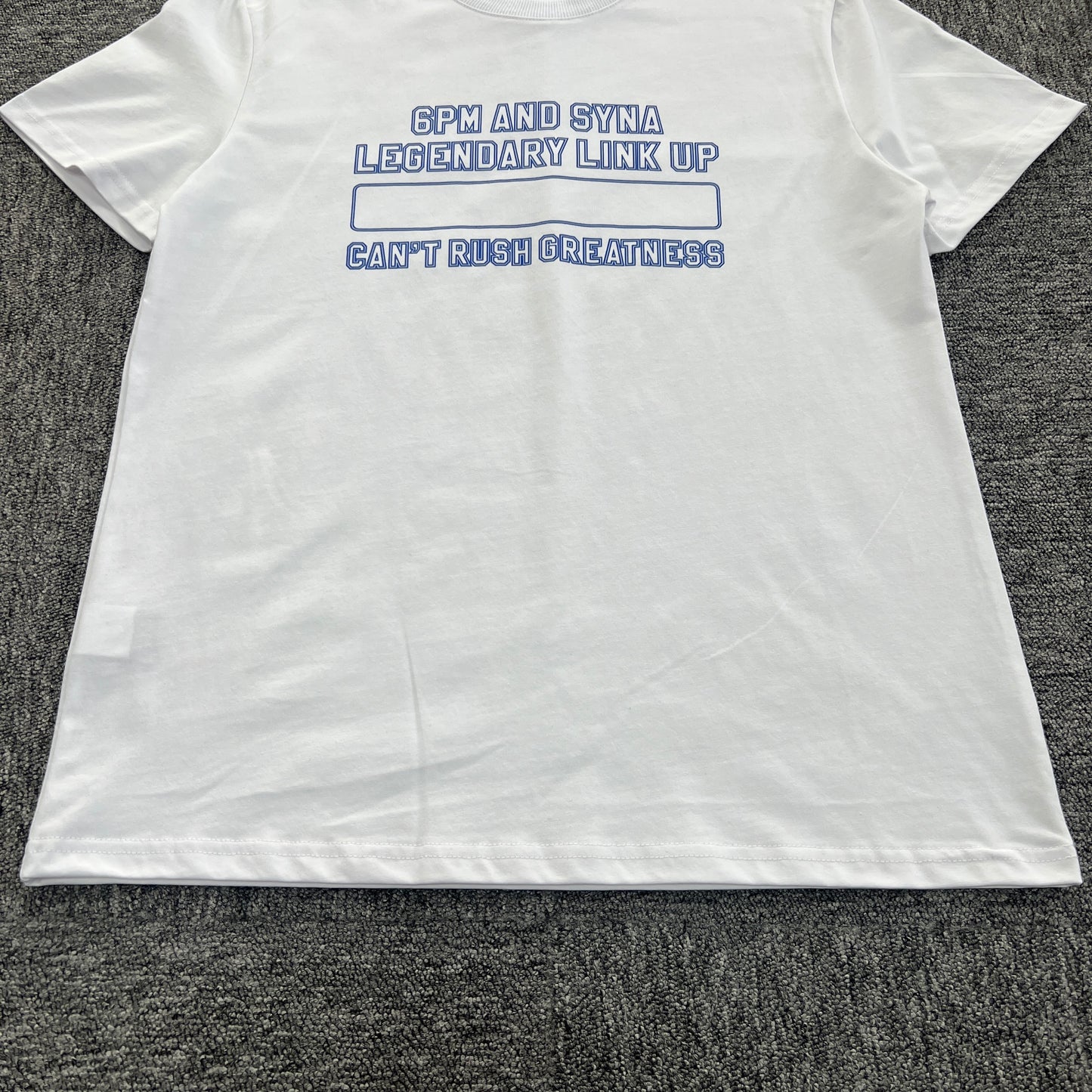 SY*A x 6PM Tee "Can't Rush Greatness White"