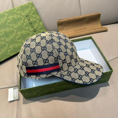 GU*CI CAP "GG CANVAS BEIGE & BLUE"