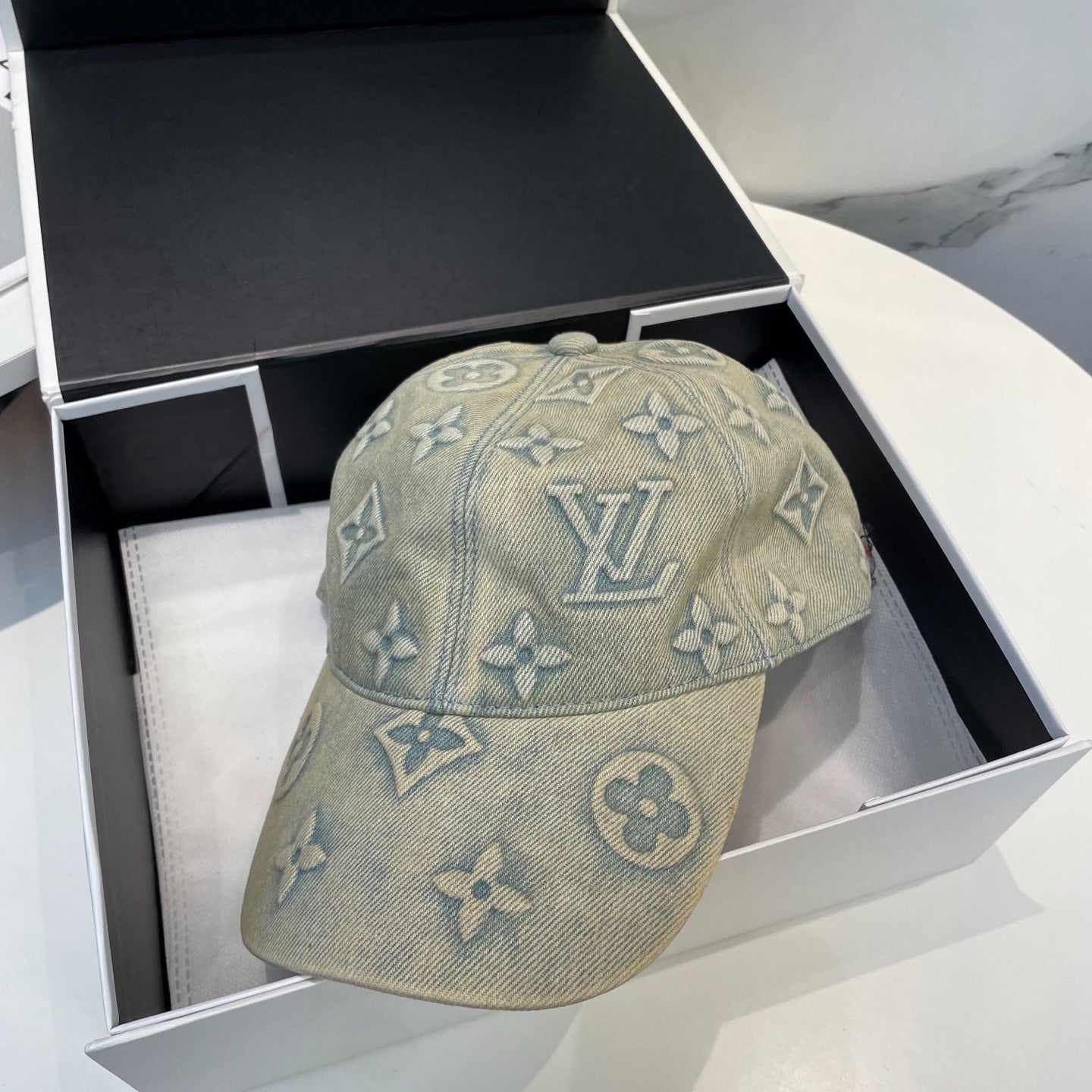 L*V CAP Monogram "Washed Denim"