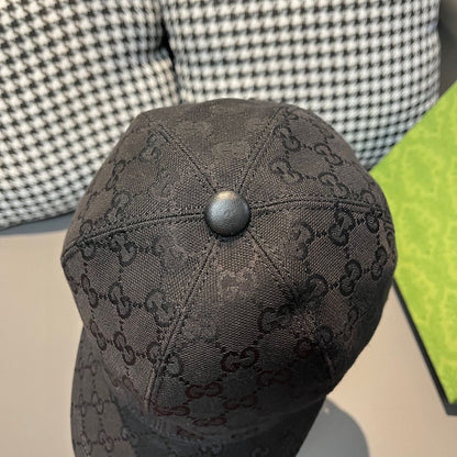 GU*CI CAP "GG STRAW BLACK"