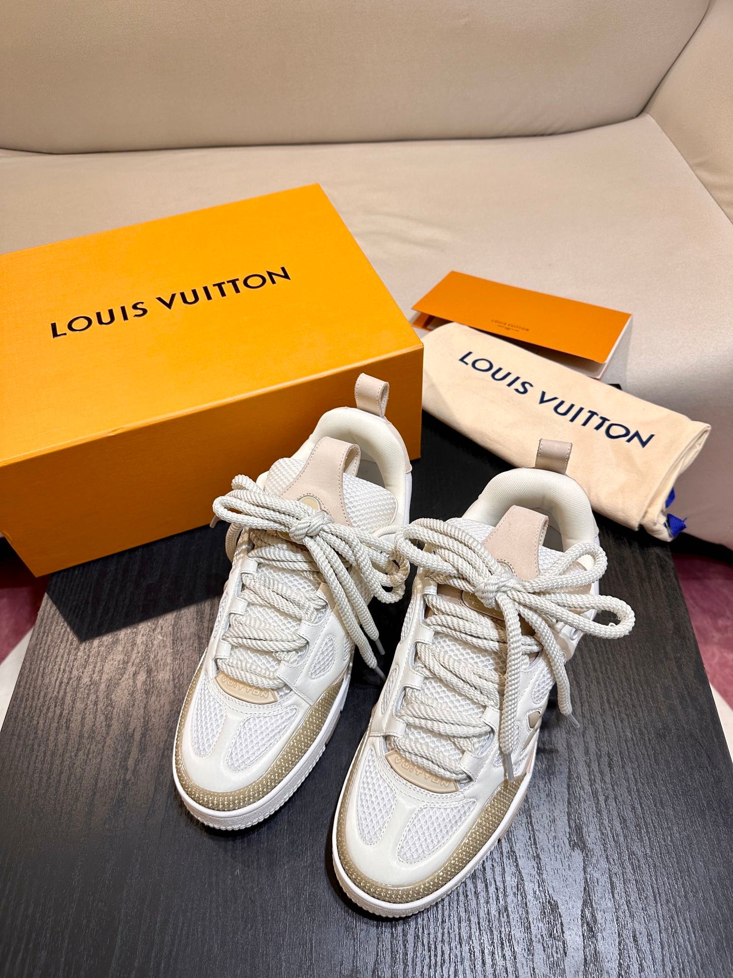 L*V SKATE "WHITE BEIGE"